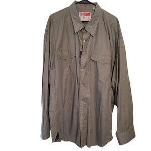 Robert Graham Freshly Laundered Gray Shirt, Big & Tall 4XL